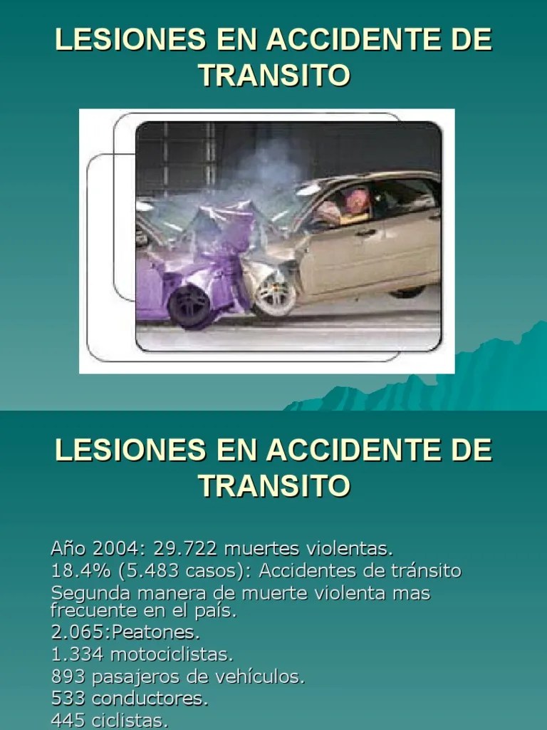 Lesiones En Accidente De Transito Favm | PDF | Tórax | Accidente De Tráfico