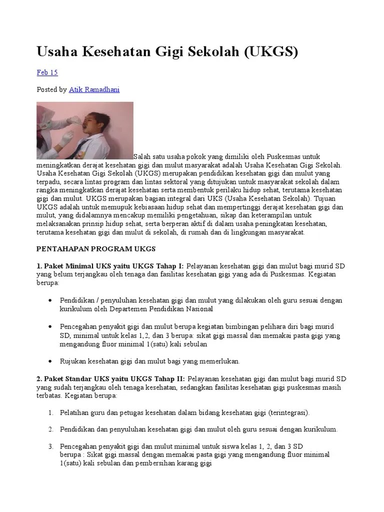 Usaha Kesehatan Gigi Sekolah | PDF
