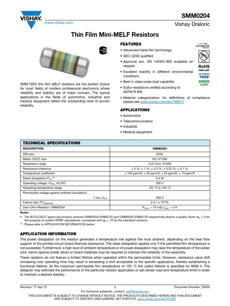 22 Ohm Resistor Resistor Physical Quantities
