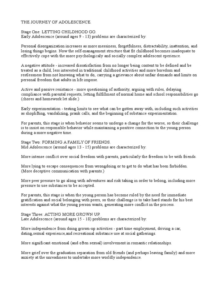 The Journey Of Adolescence | PDF | Adolescence | Behavioural Sciences