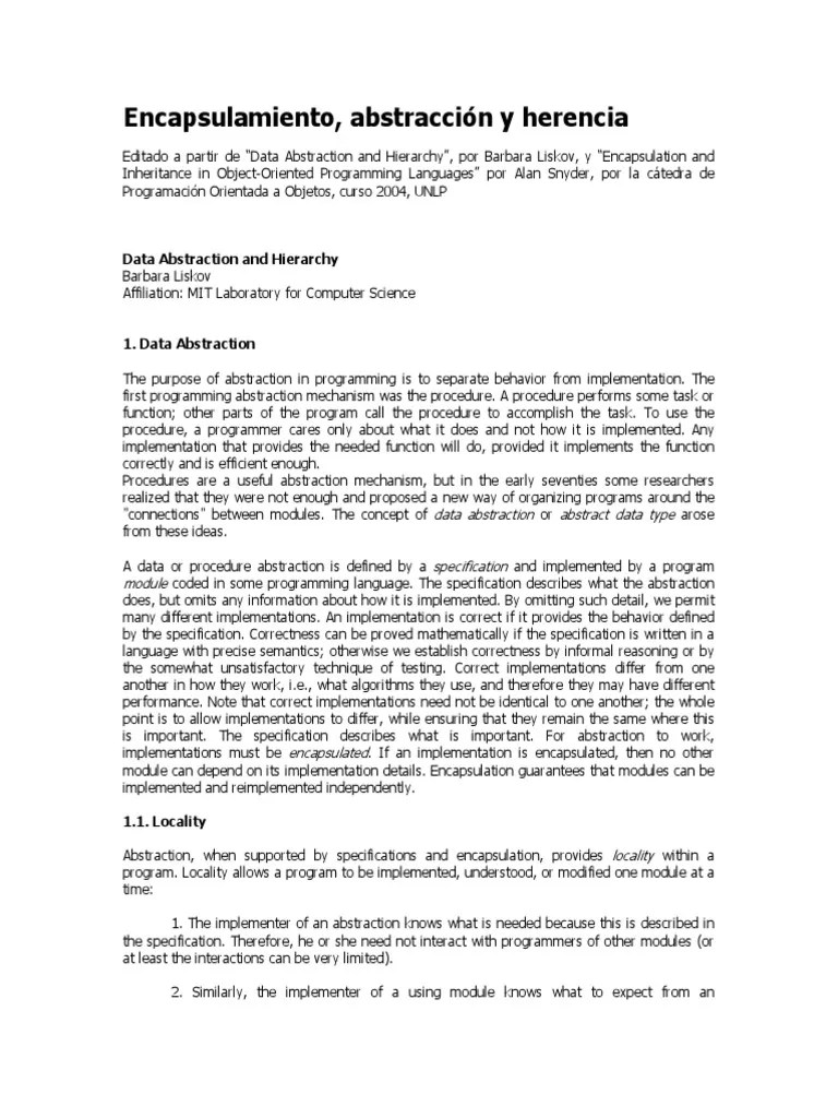 Encapsulation Inheritance | PDF | Class (Computer Programming ...