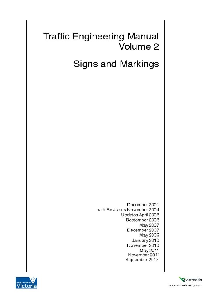 Traffic Engineering Manual Volume 2 Table Of Contents | PDF ...