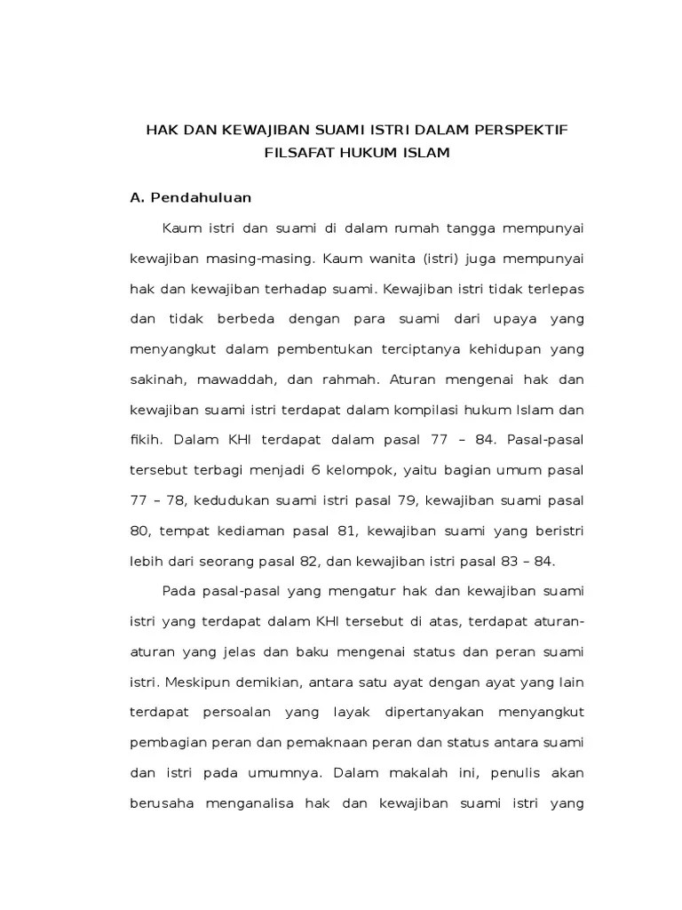 Hak Dan Kewajiban Suami Istri Sari Agung 2002 64.