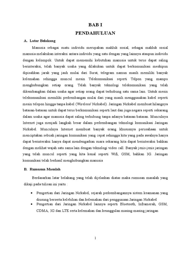 Makalah Jaringan Nirkabel | PDF