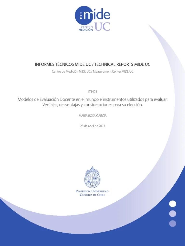 Modelos De Evaluación Docente E Instrumentos Para Evaluar | Descargar Gratis PDF | Evaluación ...