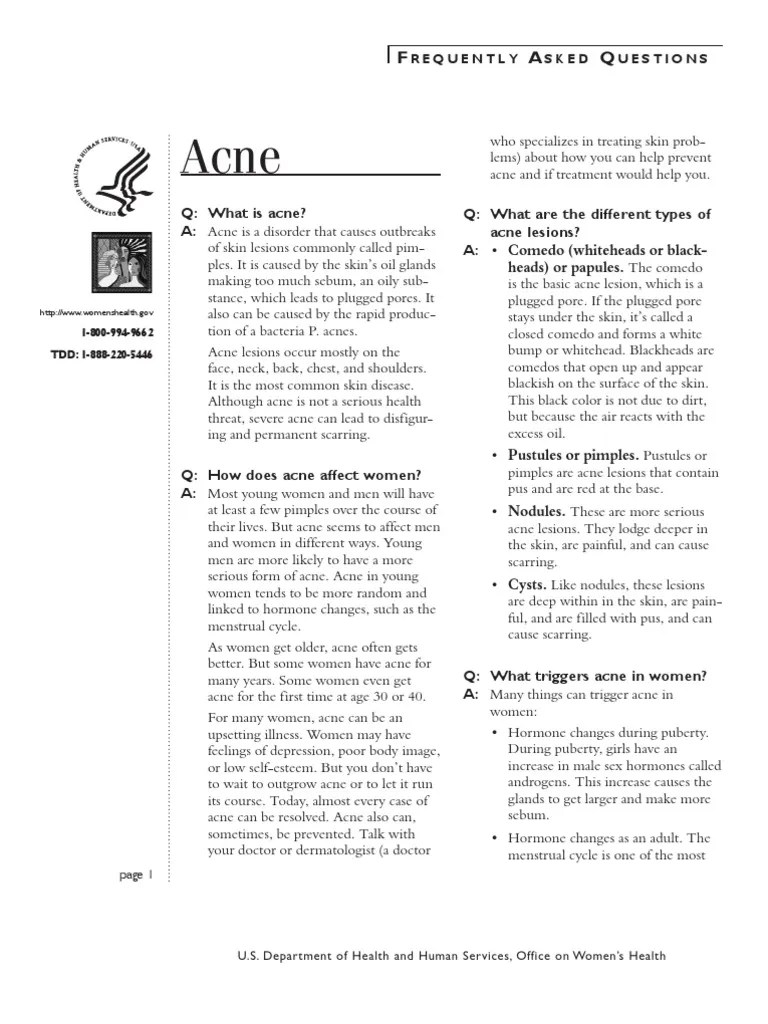 Acne 1 | PDF | Integumentary System | Dermatology