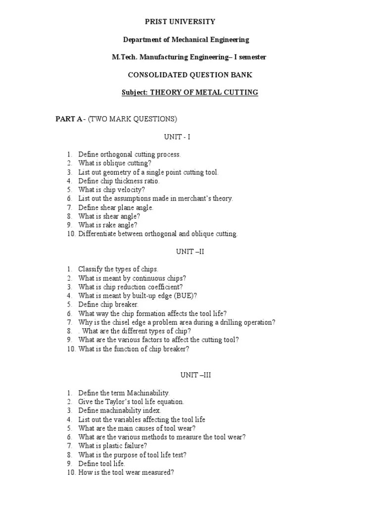 Theory Of Metal Cutting | PDF | Machining | Wear