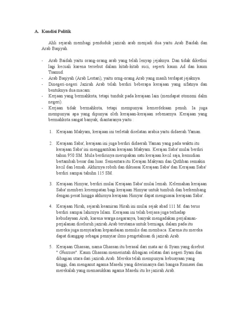 Arab Pra Islam | PDF