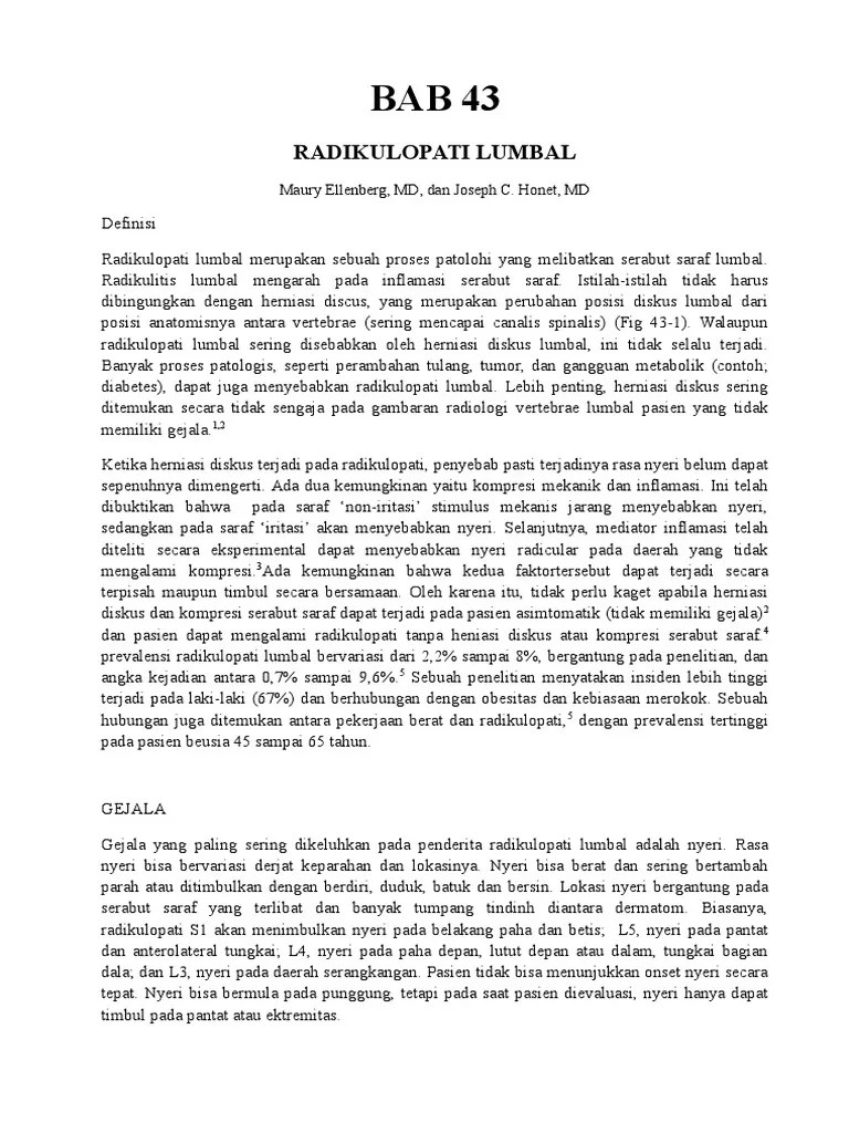 Radikulopati Lumbal | PDF
