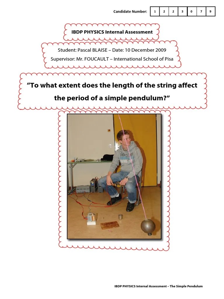 Lab Report Pendulum | PDF | Pendulum | Measurement