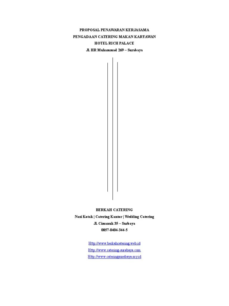 3.3 contoh surat penawaran jasa catering. Proposal Penawaran Kerjasama Catering