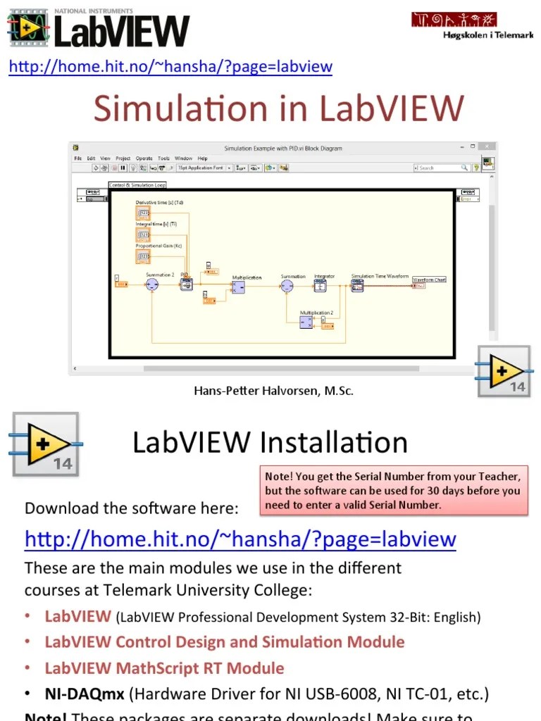 Simulation In LabVIEW - Overview(1) | Systems Theory | Scientific Modeling