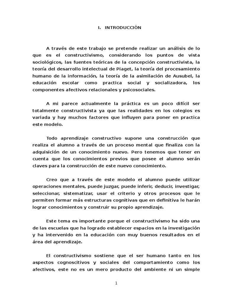 Constructivismo | Descargar Gratis PDF | Constructivismo (filosofía De La Educación) | Aprendizaje