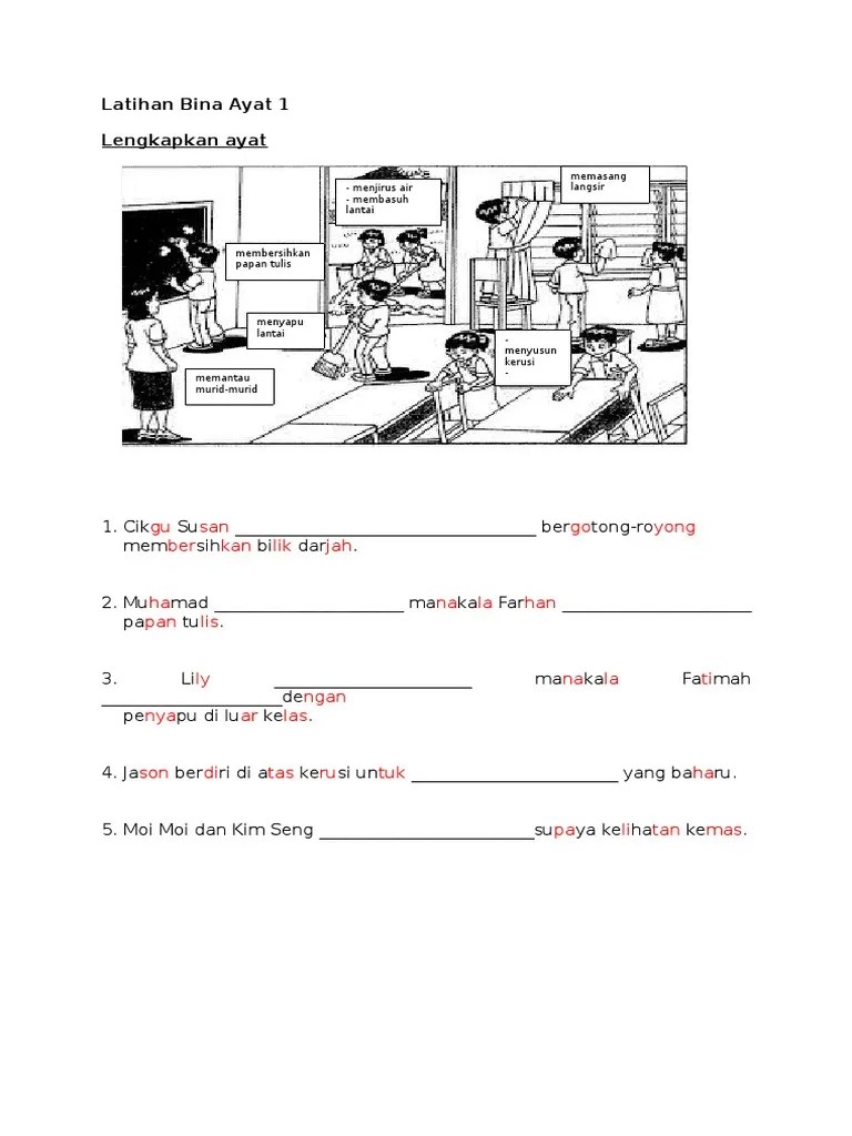 You can do the exercises online or download the worksheet as pdf. Latihan Bina Ayat Berdasarkan Gambar Pdf