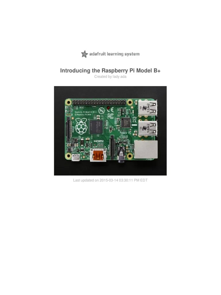 Exp. Raspberry Pi Model | PDF | Raspberry Pi | Electronic Engineering