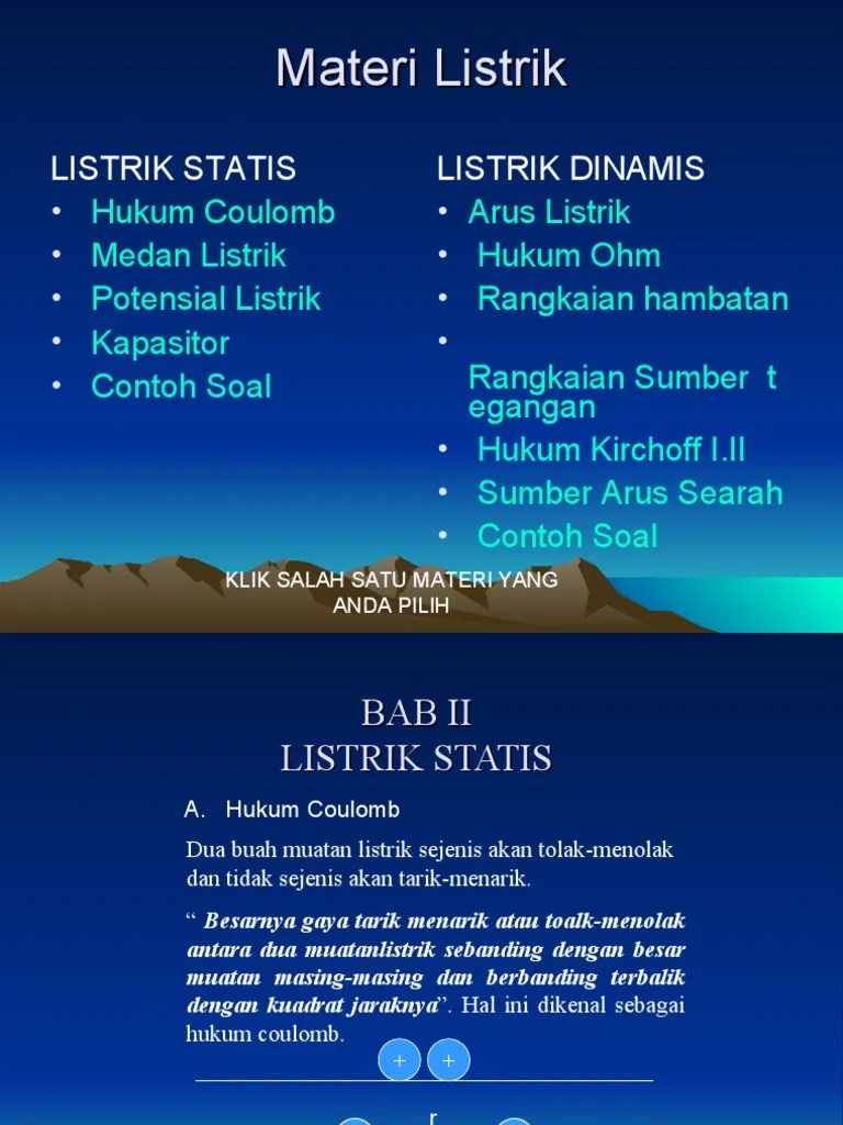 Contoh Makalah Listrik Statis