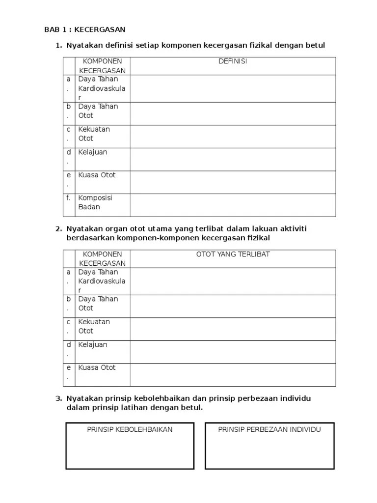 Latihan Pjpk Tingkatan 2 - Pjpk Tingkatan 2 Penyakit Worksheet