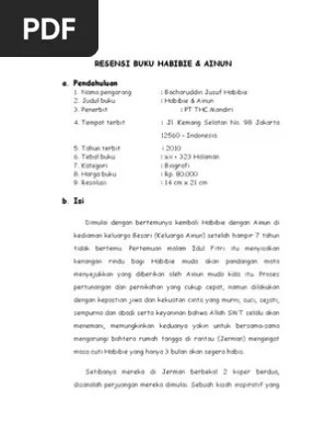 Resensi Buku Habibie &amp; Ainun | PDF