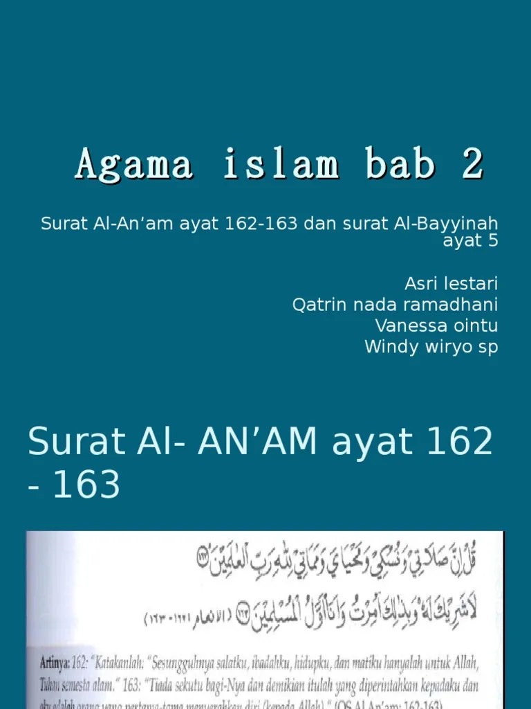 Surat An An Am Ayat 162 Indonesia Berhijrah 