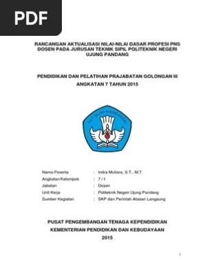 Contoh Laporan Aktualisasi Prajabatan Pola Baru Guru Barisan Contoh Cute766