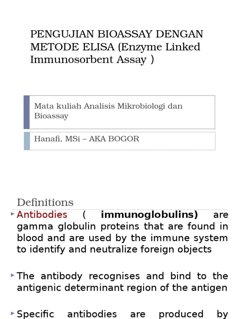 ELISA.ppt | Elisa | Immunoassay