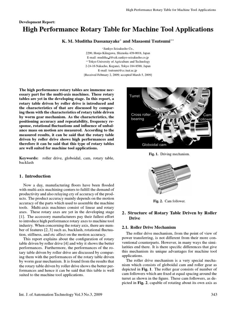 Rotary Table | Download Free PDF | Bearing (Mechanical) | Gear