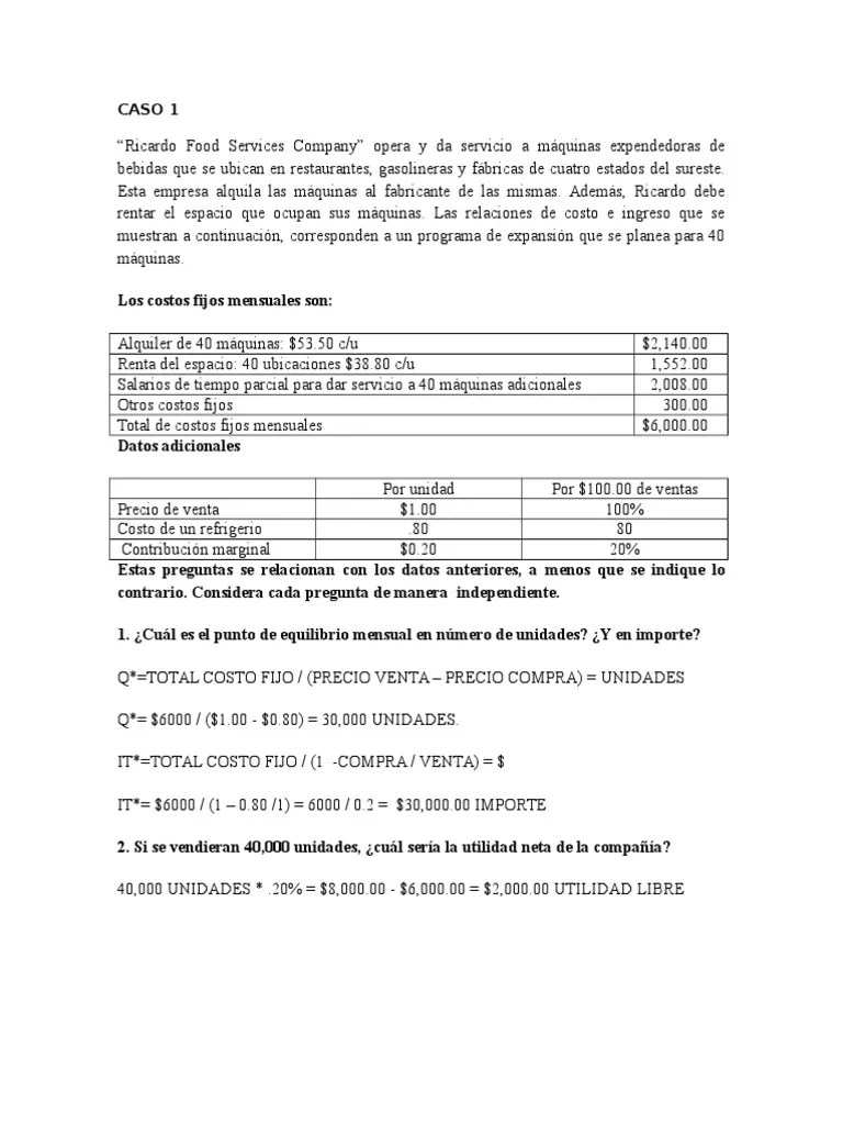 CASO 1 Economia | PDF | Precios | Ciencias Económicas