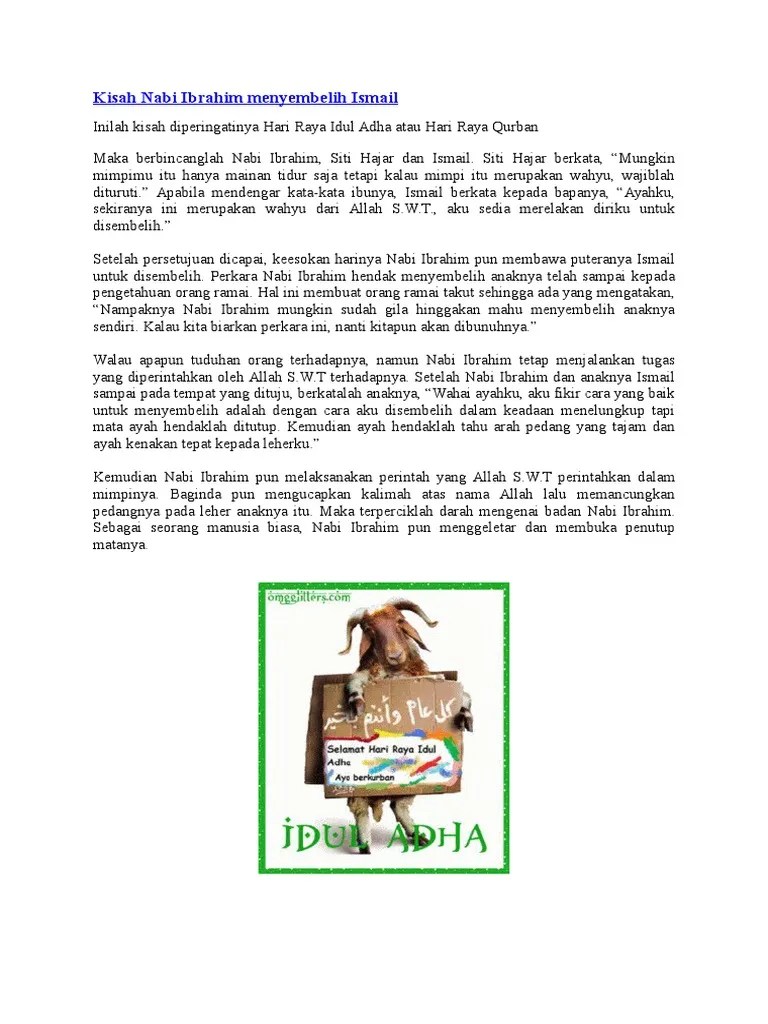 Nabi Ibrahim Dan Nabi Ismail