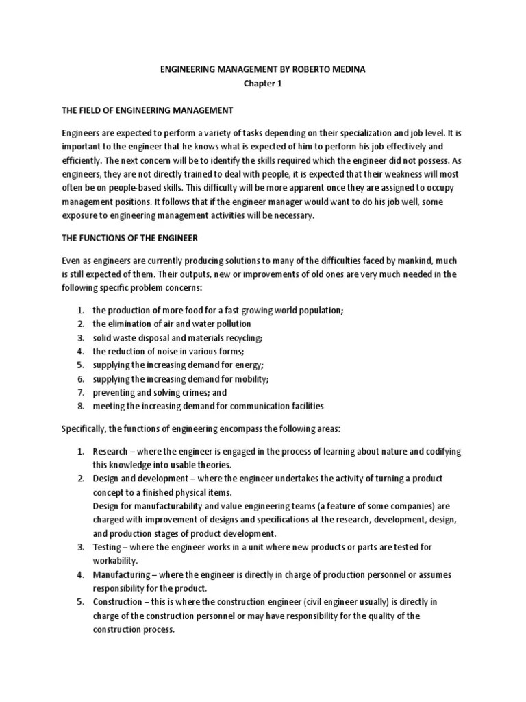 Chapter 1 Engineer Engineering