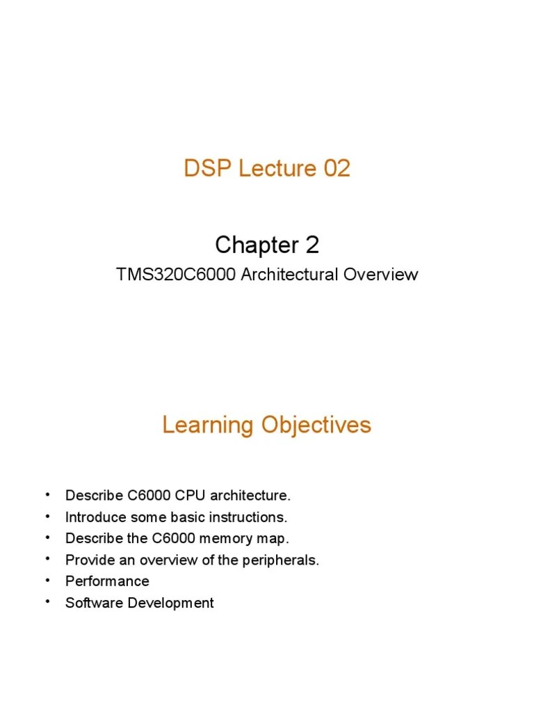 DSP Lecture 02 | PDF | Instruction Set | 64 Bit Computing
