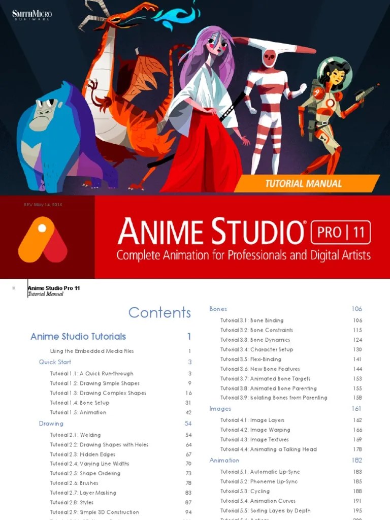 Anime Studio Pro 11 Tutorial Manual | PDF | Double Click | Software