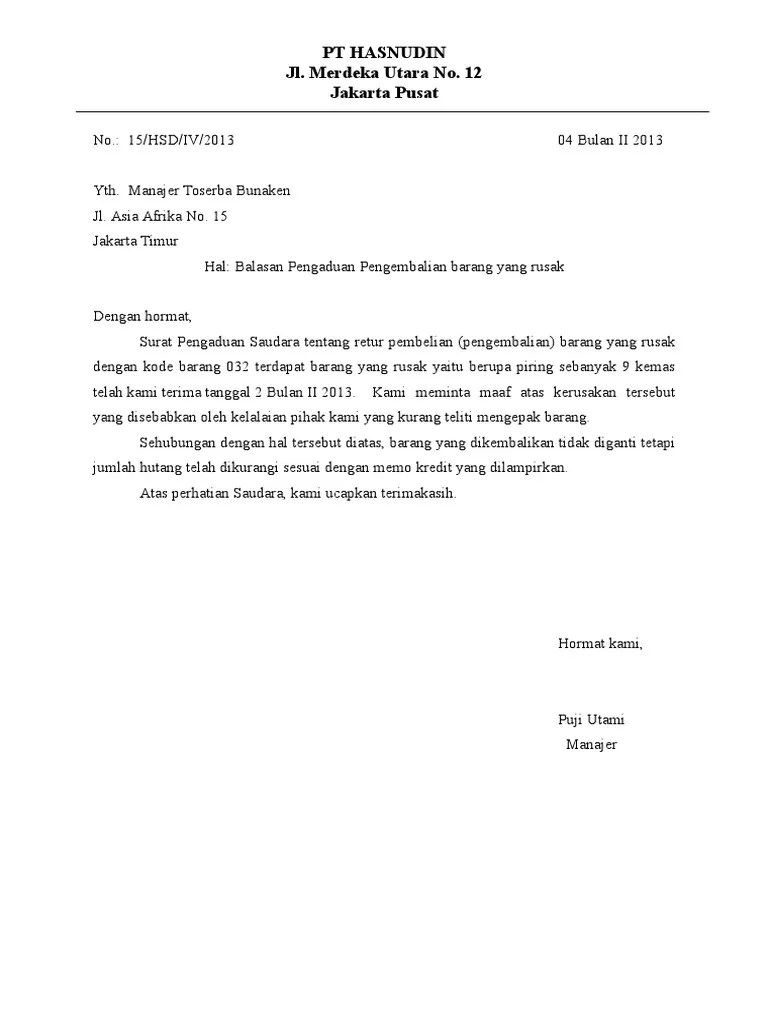 2312013 surat pengantar barang ini juga merupakan . Surat Pengembalian Barang Pdf