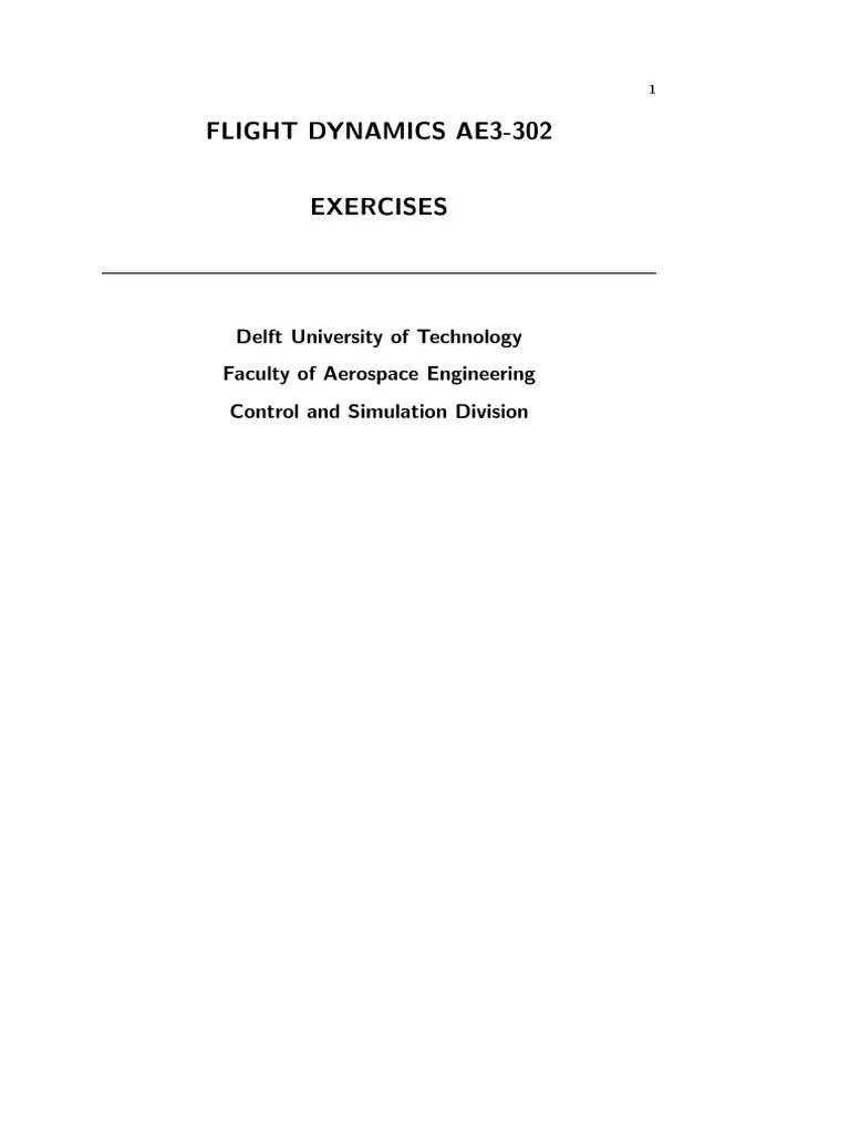 Analysis Of Aircraft Flight Dynamics And Control System Stability | PDF ...