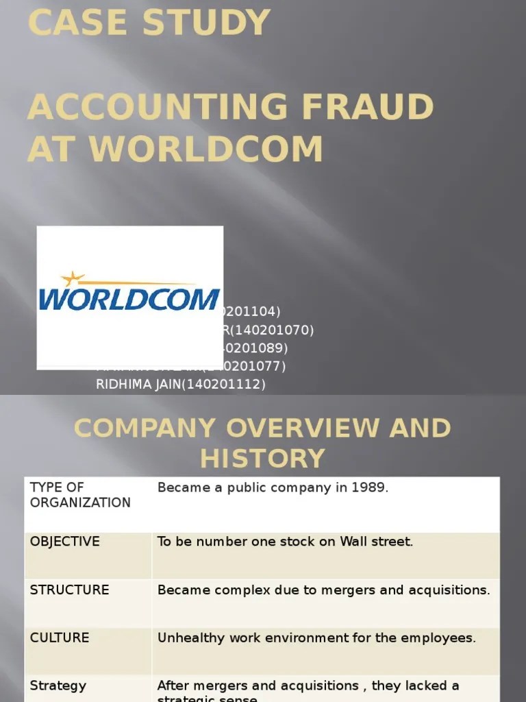 Worldcom Case Study | PDF | Audit | Board Of Directors