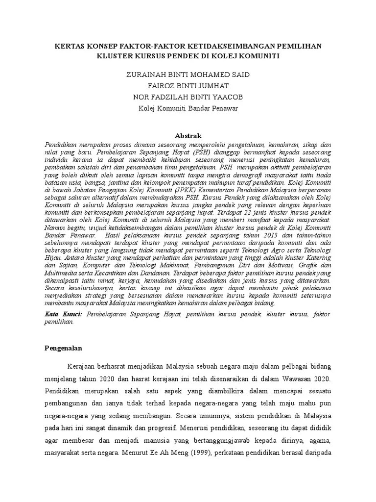 Format kertas konsep dana penyelidikan strategik (kra). Kertas Konsep Ukm Pdf