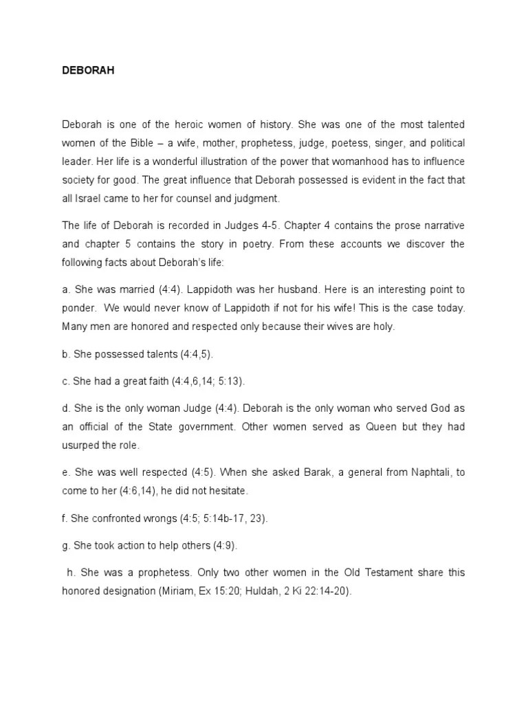 Life Lessons From Deborah Pdf Pdf Books Of The Hebrew Bible Nevi Im - Abstract Art Collection - 4K Quality