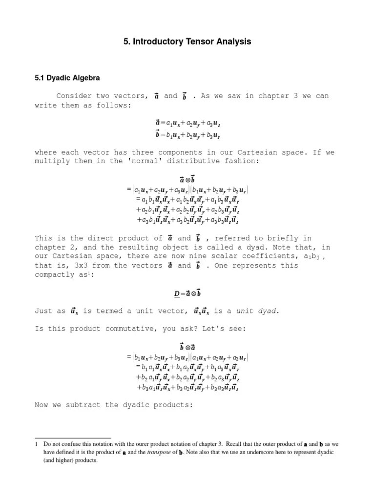Introduction To Tensors | PDF | Euclidean Vector | Basis (Linear Algebra)
