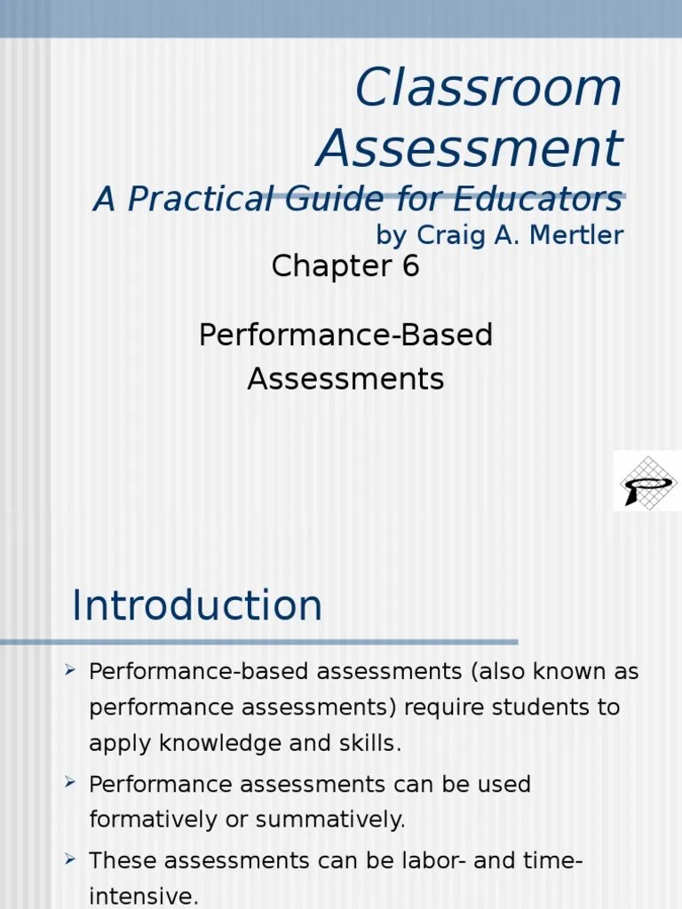 A Practical Guide For Educators: Classroom Assessment | PDF ...