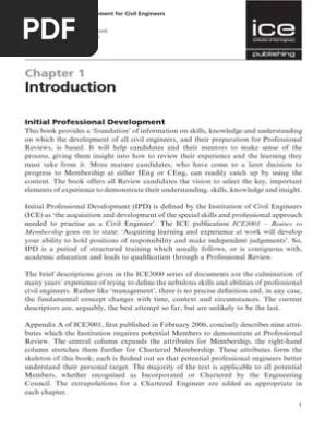 Initial Professional Development For Civil Engineers
