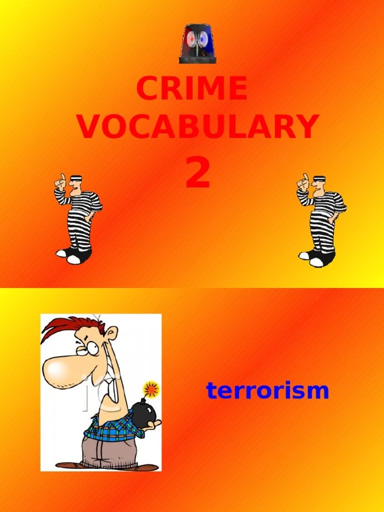 Crime vocabulary