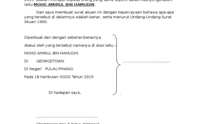 Masukkan nombor kad pengenalan anda (tanpa jarak/space atau sengkang) klik pada butang hantar. Maksud Surat Akuan Sumpah Bekerja Sendiri Contoh Surat Akuan Sumpah Ibu Tidak Bekerja Cuitan Dokter