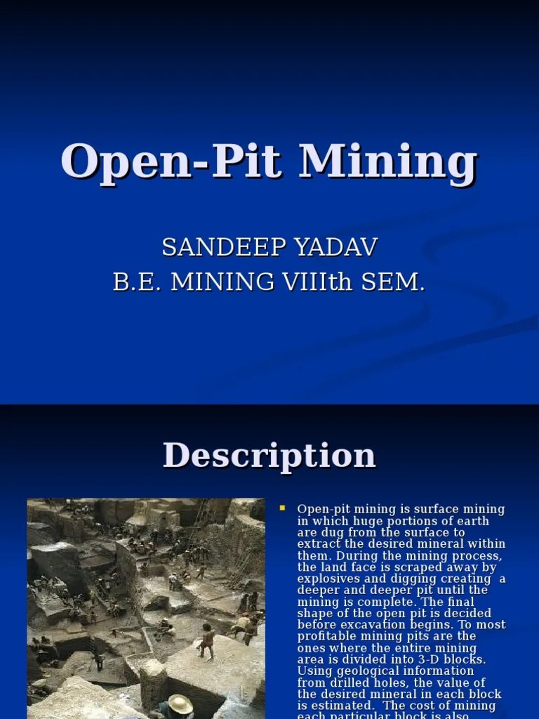 Open Pit Mining | PDF | Mining | Dust