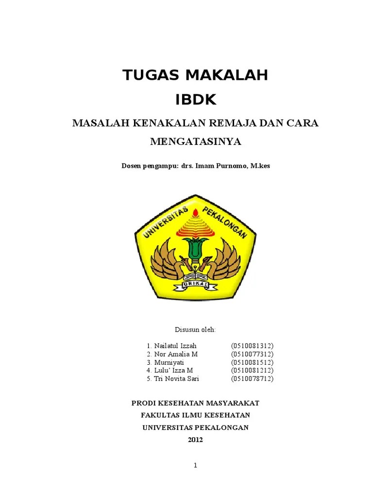 Makalah Kenakalan Remaja | PDF