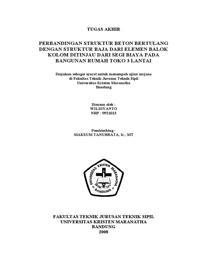 Contoh proposal tugas akhir teknik sipil struktur. Contoh Tugas Akhir Teknik Sipil Struktur Berbagai Struktur