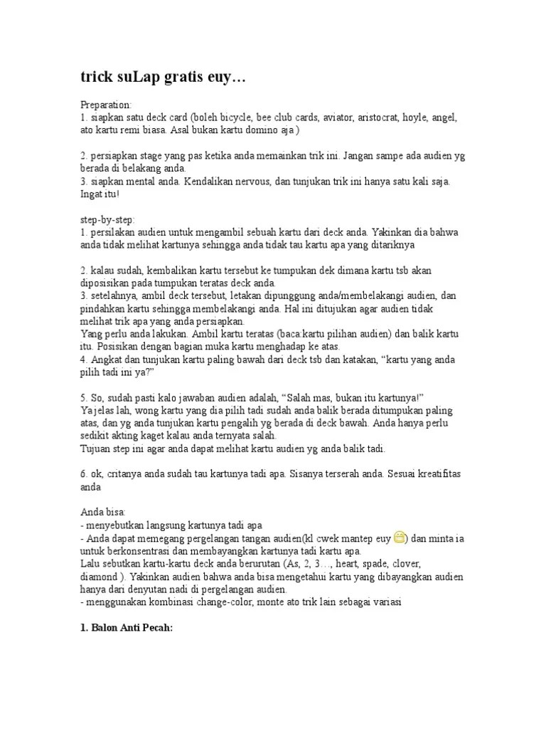 Trick SuLap Gratis | PDF