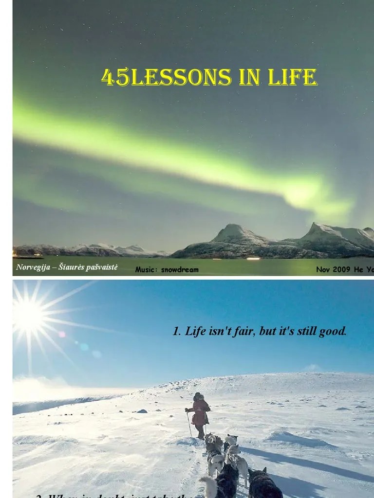 Lessons In Life | PDF