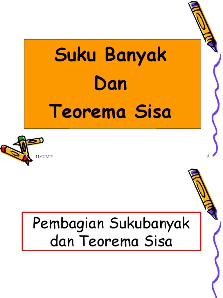 Teorema Sisa Dengan (X-A) (X-B) | PDF