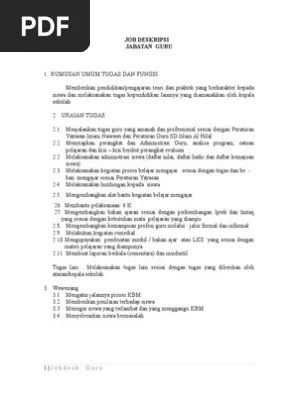 Job description asisten guru pendamping paud tk adalah: Jobdesk Guru Pdf