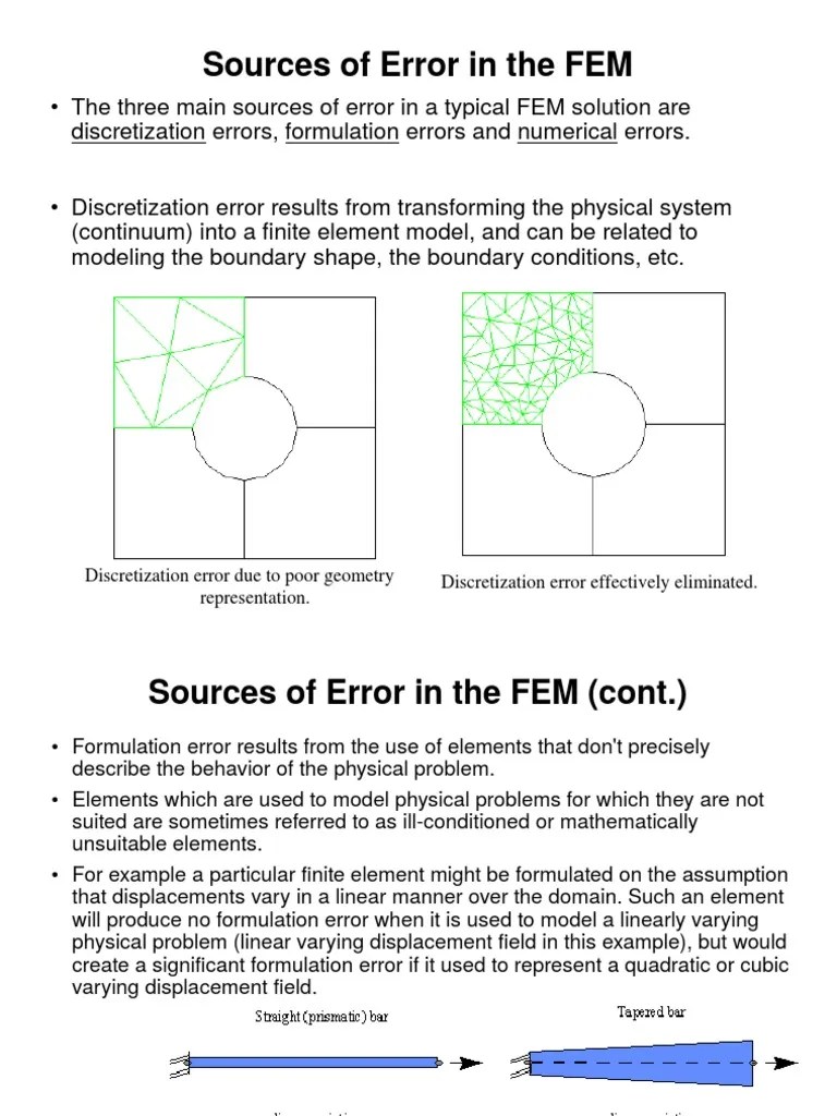 Sources Of Error | PDF | Finite Element Method | Numerical Analysis