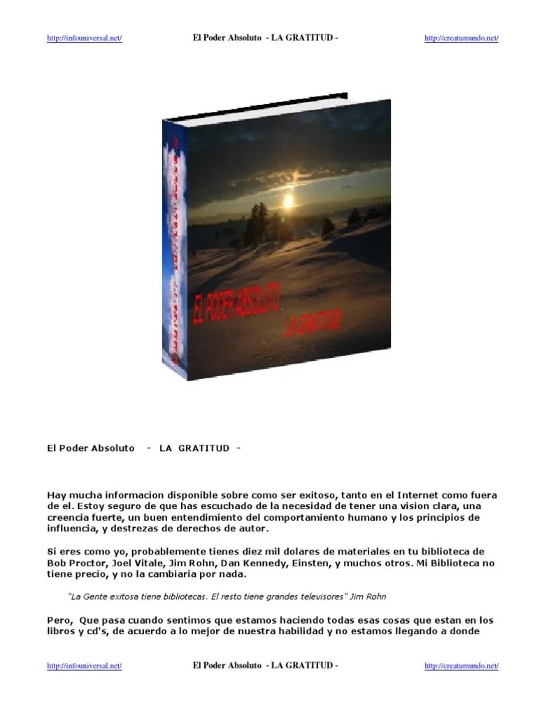 Poder De La Gratitud | PDF | Gratitud | Felicidad